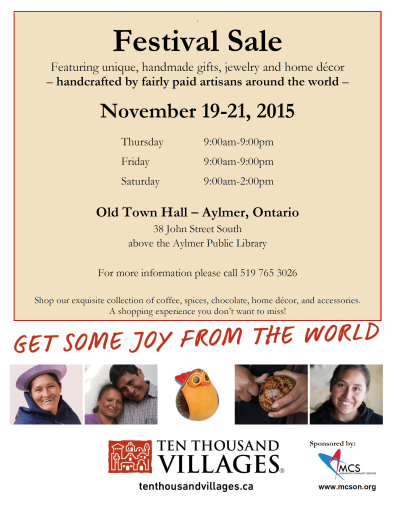 Ten Thousand Villages Festival Poster 2015