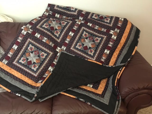 This quilt is hand stitched, made by Aylmer Thrift Store Volunteers and would be a beautiful addition to any bedroom Dimensions are 92” x 100” – Queen Size Starting bid is $300. View and bid at Campbell's, 17 Talbot St E, Aylmer, ON N5H 1H3