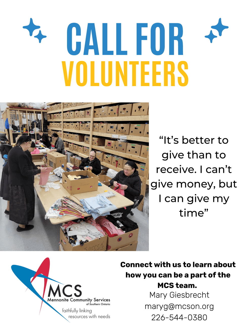 Call for Volunteers
